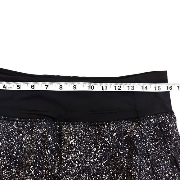 Lululemon Run Times Short- Mini Splatter White Black - Picture 12 of 14